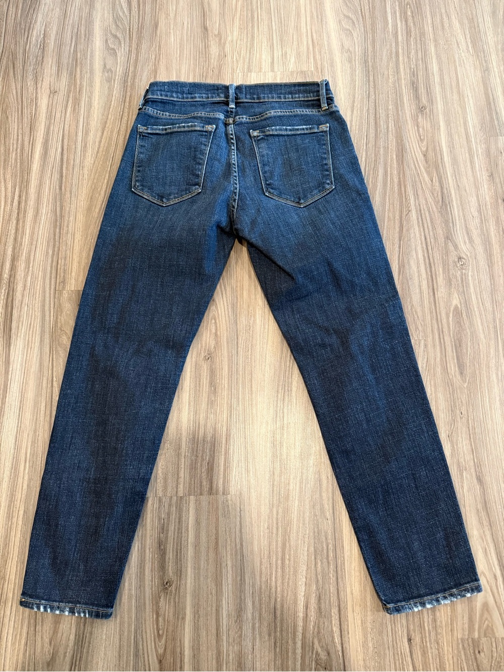 Frame Denim Dark Blue Le Garçon Crop Ankle Jeans Size 25 - Picture 10 of 13